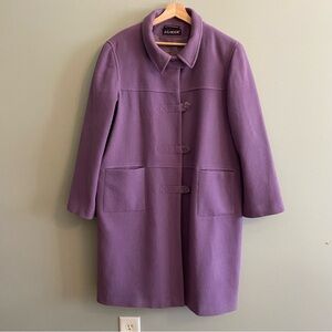 J.G. Hook Purple Wool Coat Toggle Buttons Vintage Size Medium